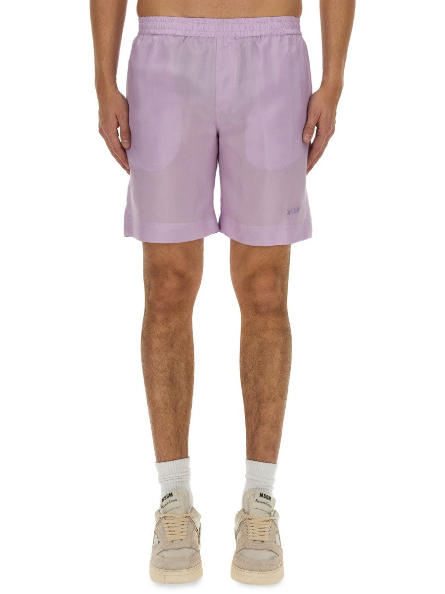 MSGM Men's Short Purple MSGM