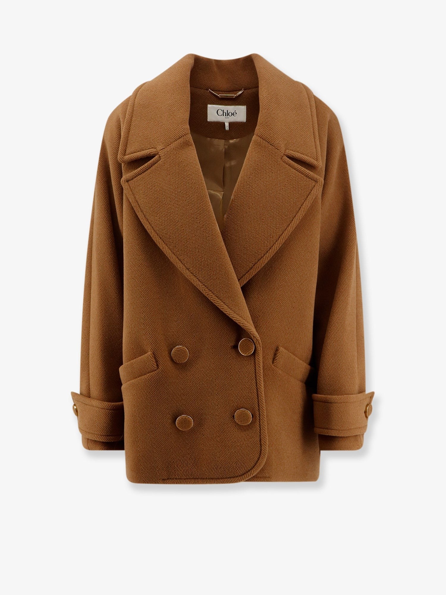 Chloé Women's Short Wool Coat Grey