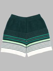 Casablanca Men's Shorts Righe Bouclé Green