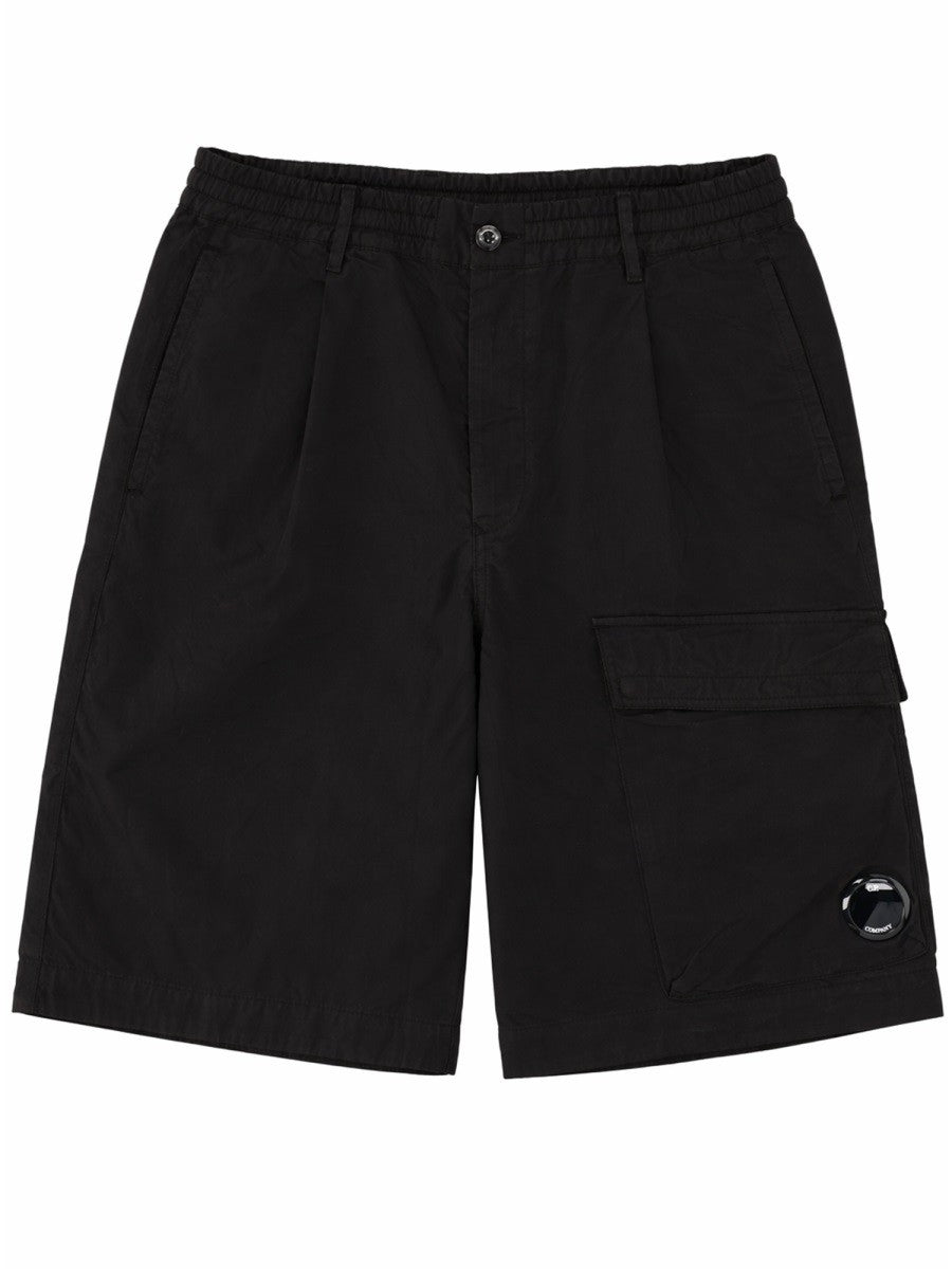 C.P. Company Men's Shorts Cargo with Patch Black