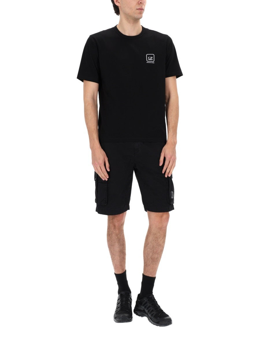 C.P. Company Men's Shorts Cargo Con Patch Black