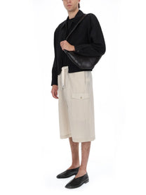Lemaire Men's Shorts Cargo in Cotone White