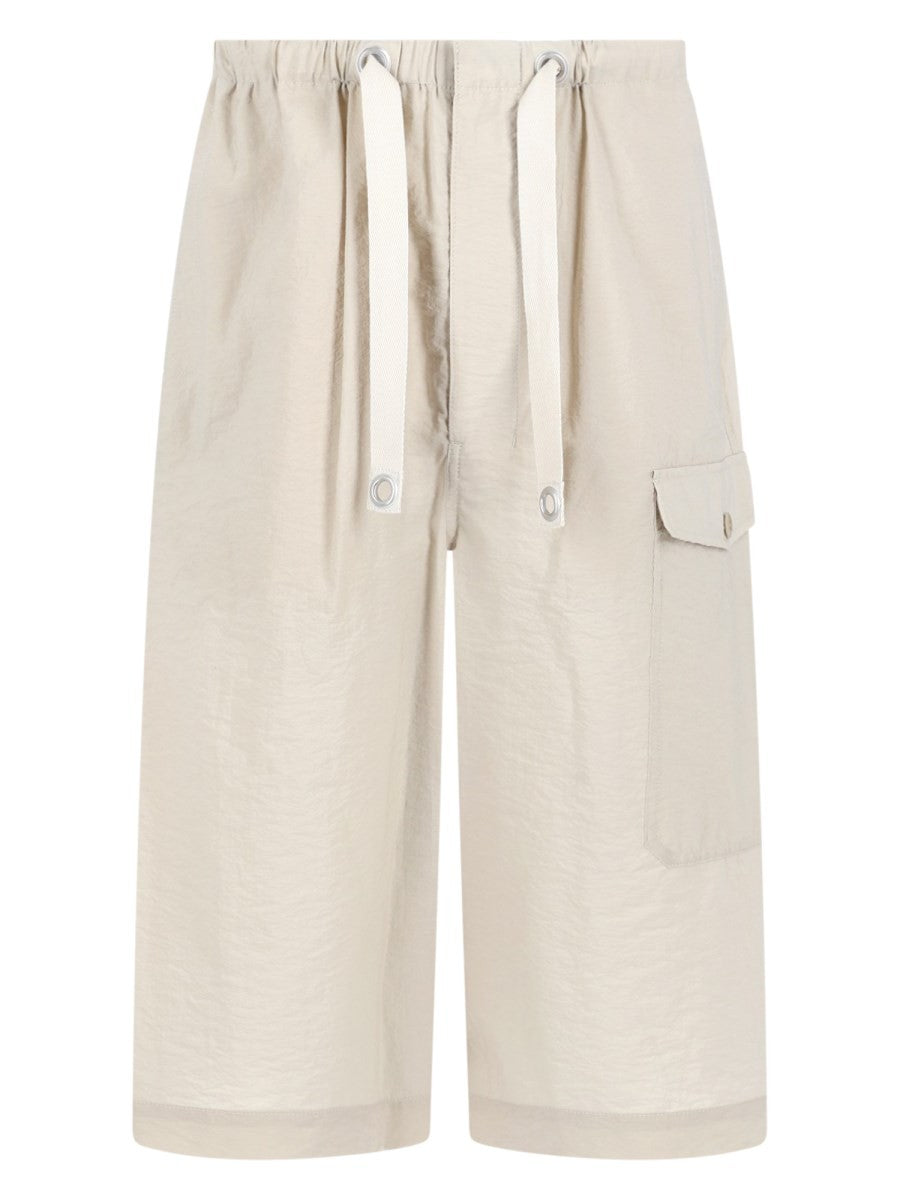 Lemaire Men's Shorts Cargo in Cotone White
