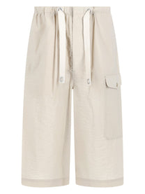 Lemaire Men's Shorts Cargo in Cotone White