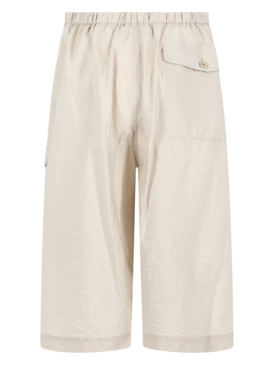 Lemaire Men's Shorts Cargo in Cotone White