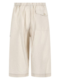 Lemaire Men's Shorts Cargo in Cotone White
