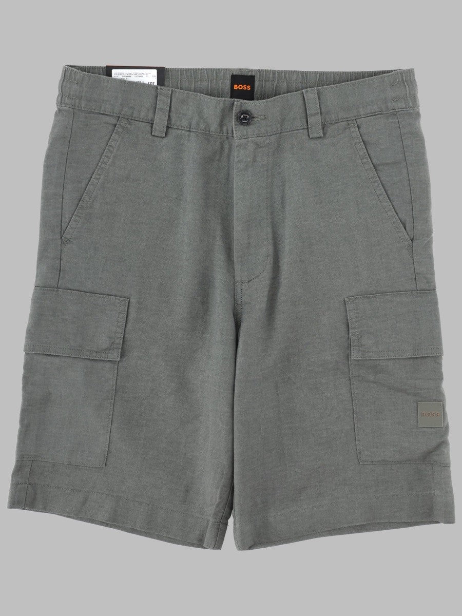 BOSS Men's Shorts Cargo Sisla Grey