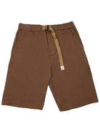 White Sand Men's Shorts with Belt Brown