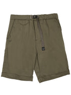 White Sand Men's Shorts with Belt Green