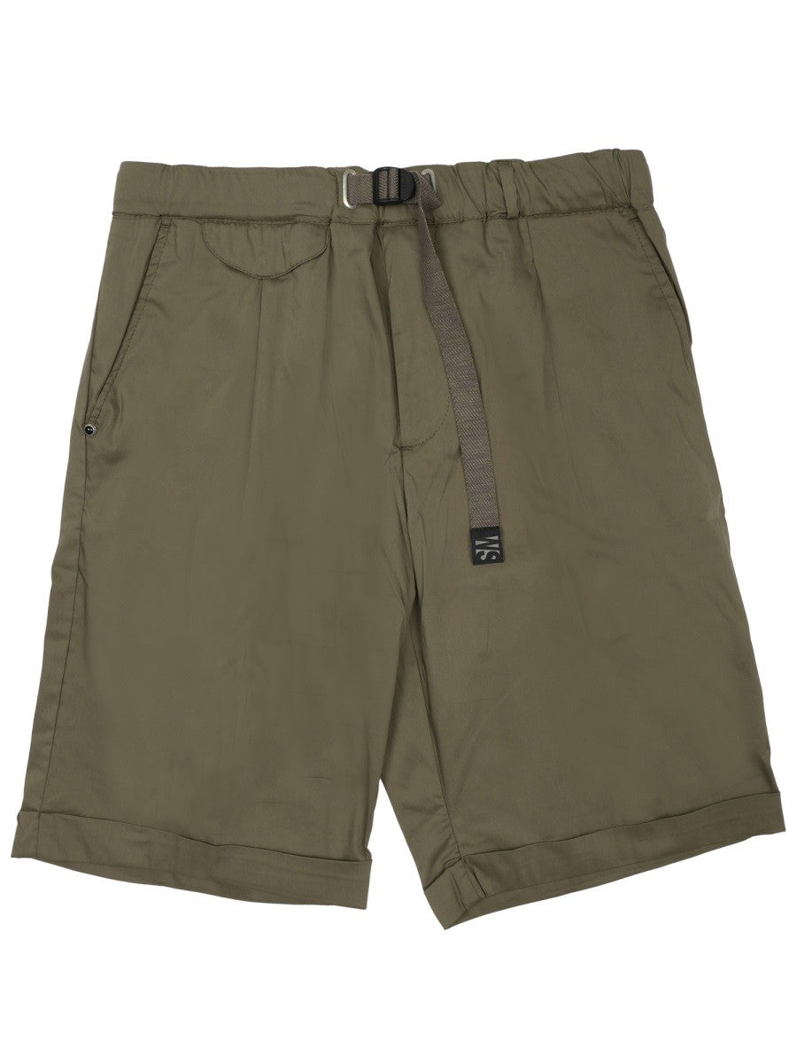 White Sand Men's Shorts with Belt Green