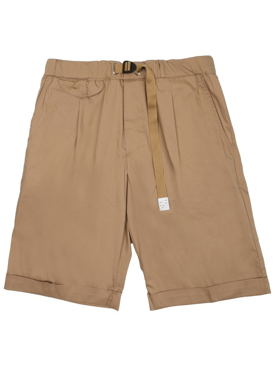 White Sand Men's Shorts with Belt Brown