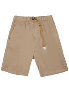 White Sand Men's Shorts with Belt Brown