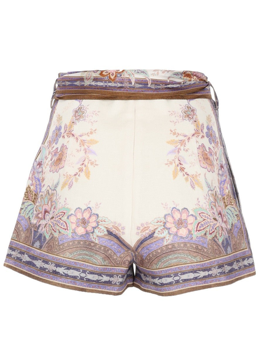 Zimmermann Women's Shorts Con Foulard Luna Multicolor