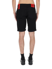 HUGO BOSS Men's Shorts Con Patch Black