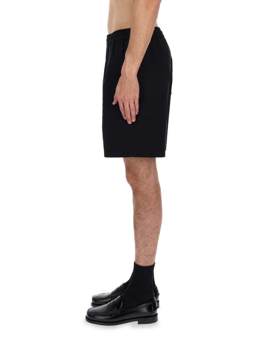 Ami Paris Men's Shorts Elasticizzati Con Black