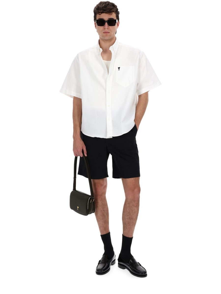 Ami Paris Men's Shorts Elasticizzati Con Black