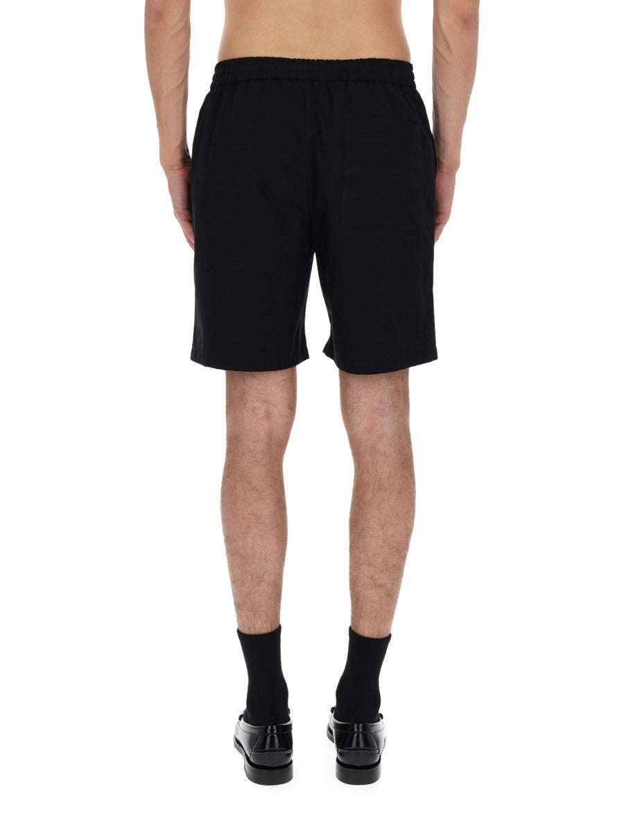 Ami Paris Men's Shorts Elasticizzati Con Black