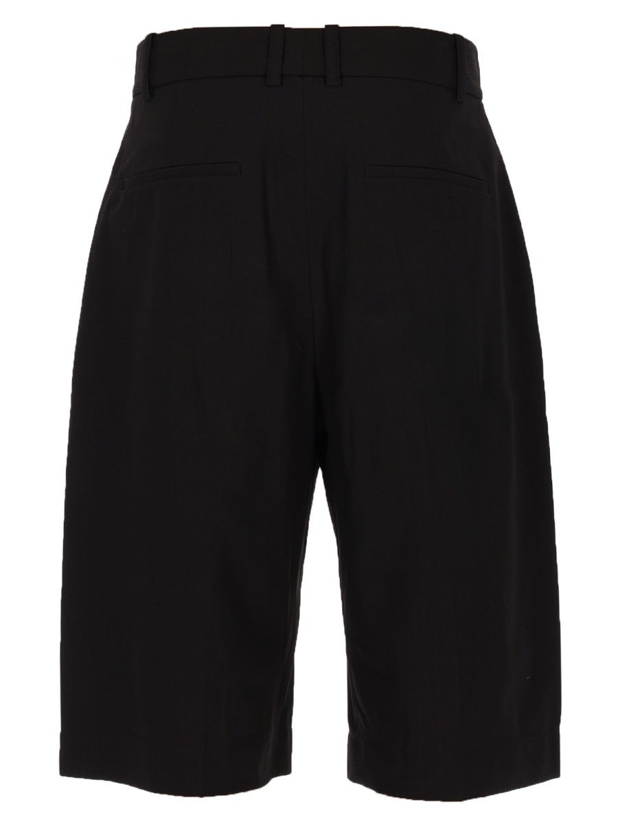 Studio Nicholson Men's Shorts in Cotone Misto Lino Black