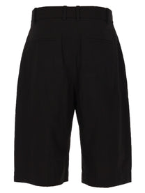 Studio Nicholson Men's Shorts in Cotone Misto Lino Black