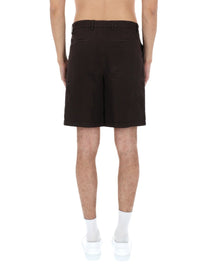 Zegna Men's Shorts in Cotone Brown