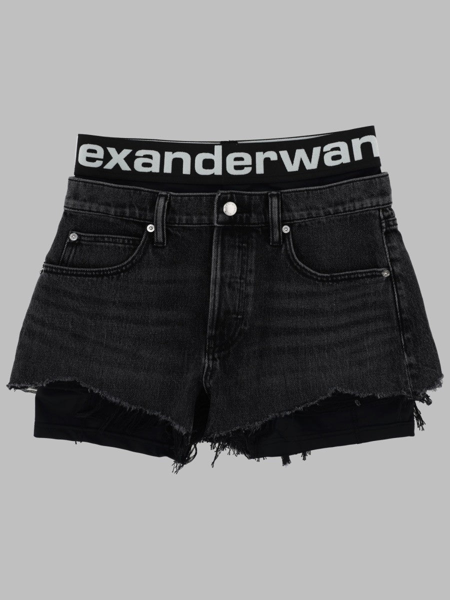 alexanderwang Women's Shorts in Denim Con Grey