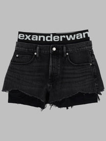 alexanderwang Women's Shorts in Denim Con Grey