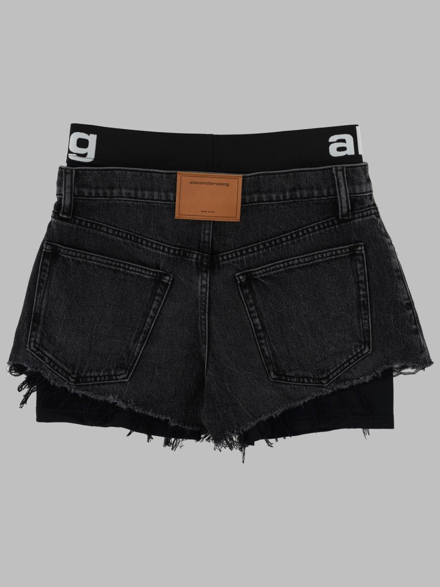 alexanderwang Women's Shorts in Denim Con Grey