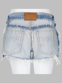 alexanderwang Women's Shorts in Denim Blue