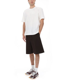 Bottega Veneta Men's Shorts in Gabardine DI Cotone Brown
