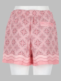 Casablanca Women's Shorts in Seta Con Stampa Monogram Blue