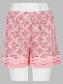 Casablanca Women's Shorts in Seta Con Stampa Monogram Blue