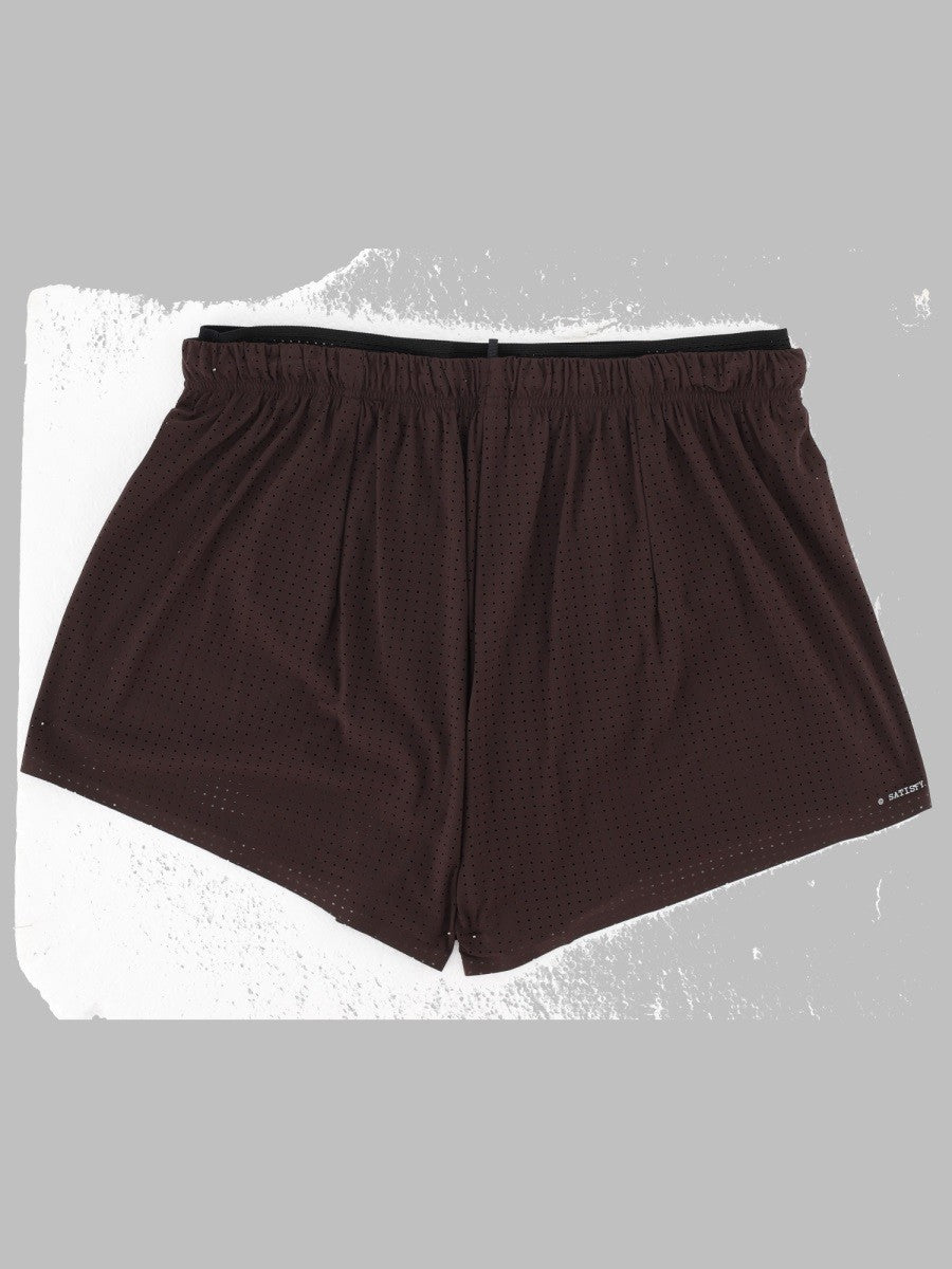Satisfy Men's Shorts in Tessuto Tecnico Traforato Brown