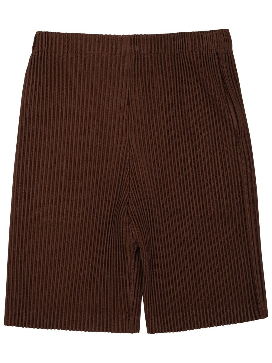 Homme Plisse Issey Miyake Men's Shorts Plissettato Brown
