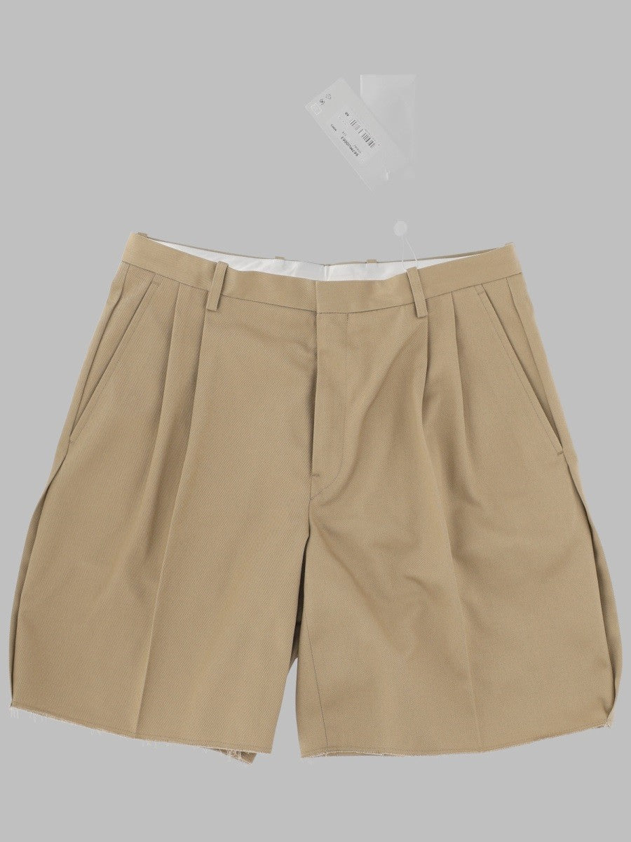 Maison Margiela Men's Shorts Sartoriale in Cotone Beige