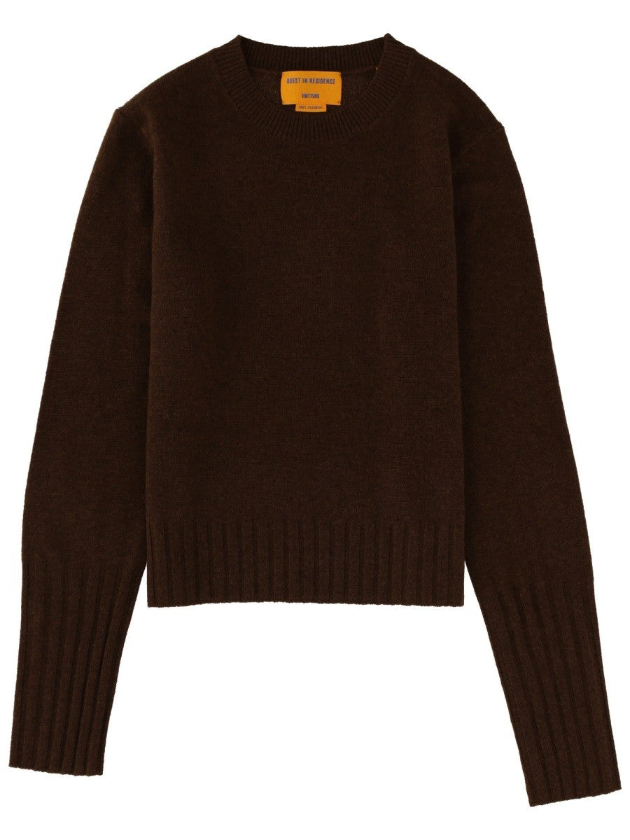 Guest In Residence Women's Shrunken Crew Jersey Brown