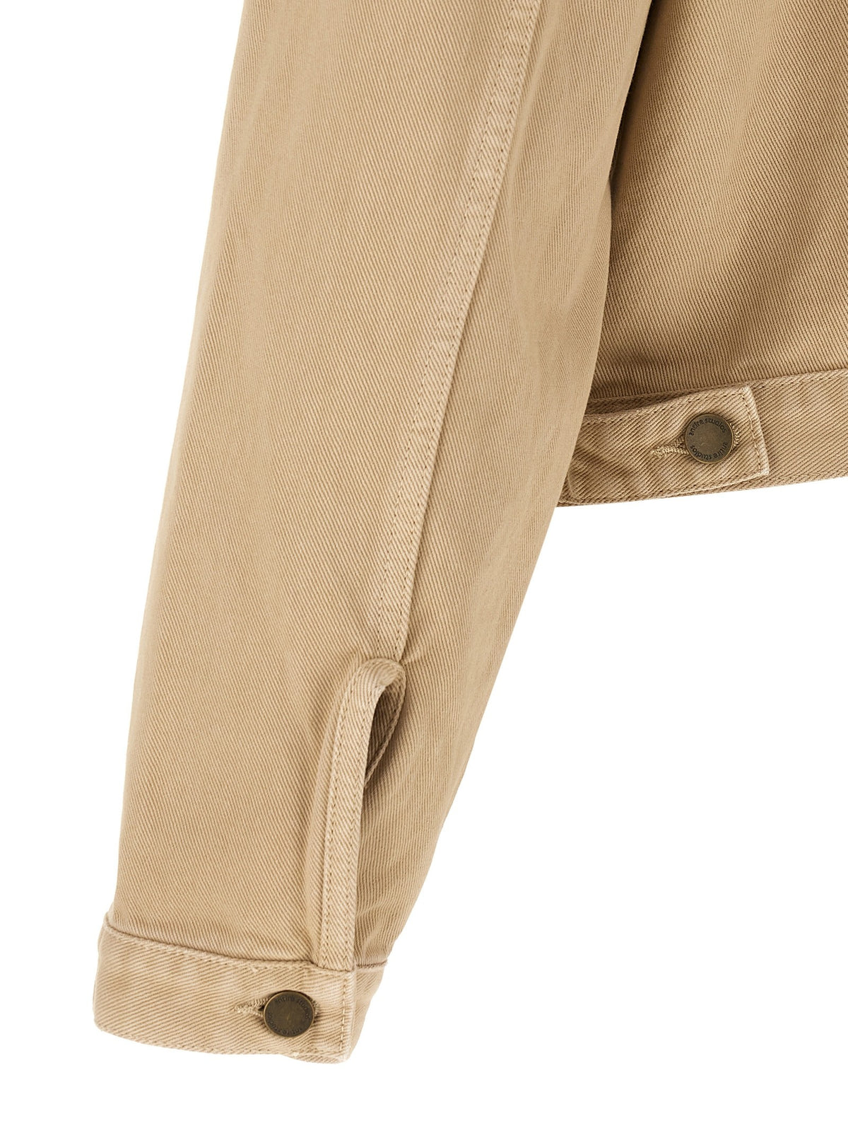 Entire Studios Shrunken Denim Jacket Beige