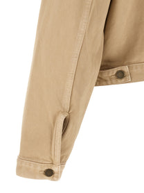 Entire Studios Shrunken Denim Jacket Beige