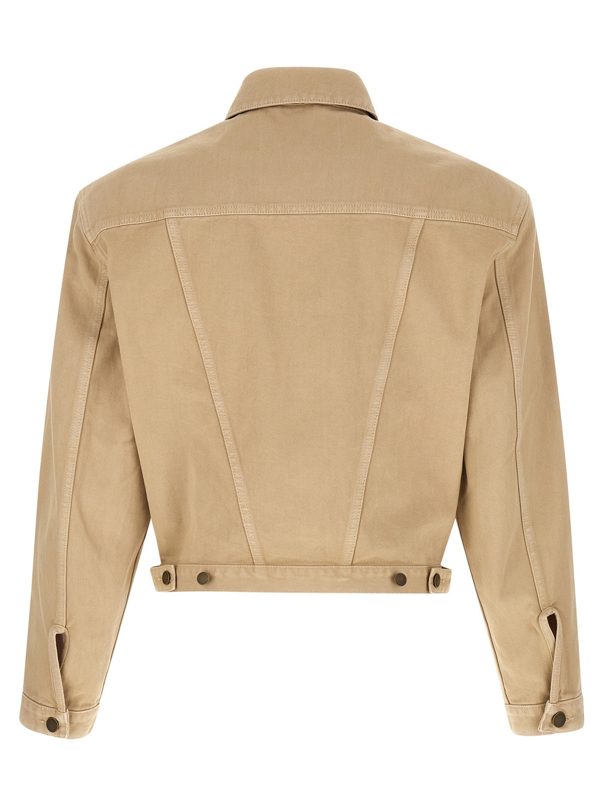 Entire Studios Shrunken Denim Jacket Beige