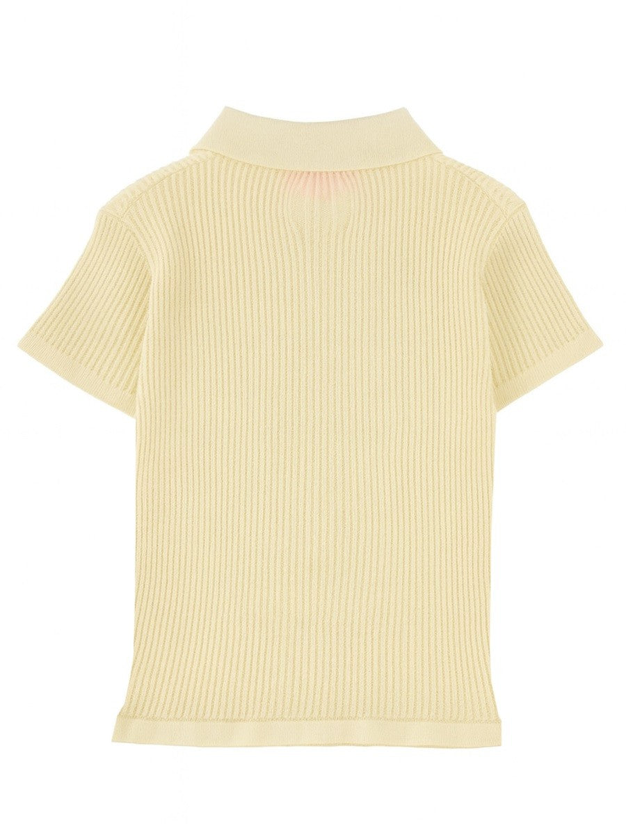 Guest In Residence Women's Shrunken Polo Shirt Beige