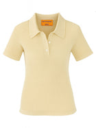 Guest In Residence Women's Shrunken Polo Shirt Beige