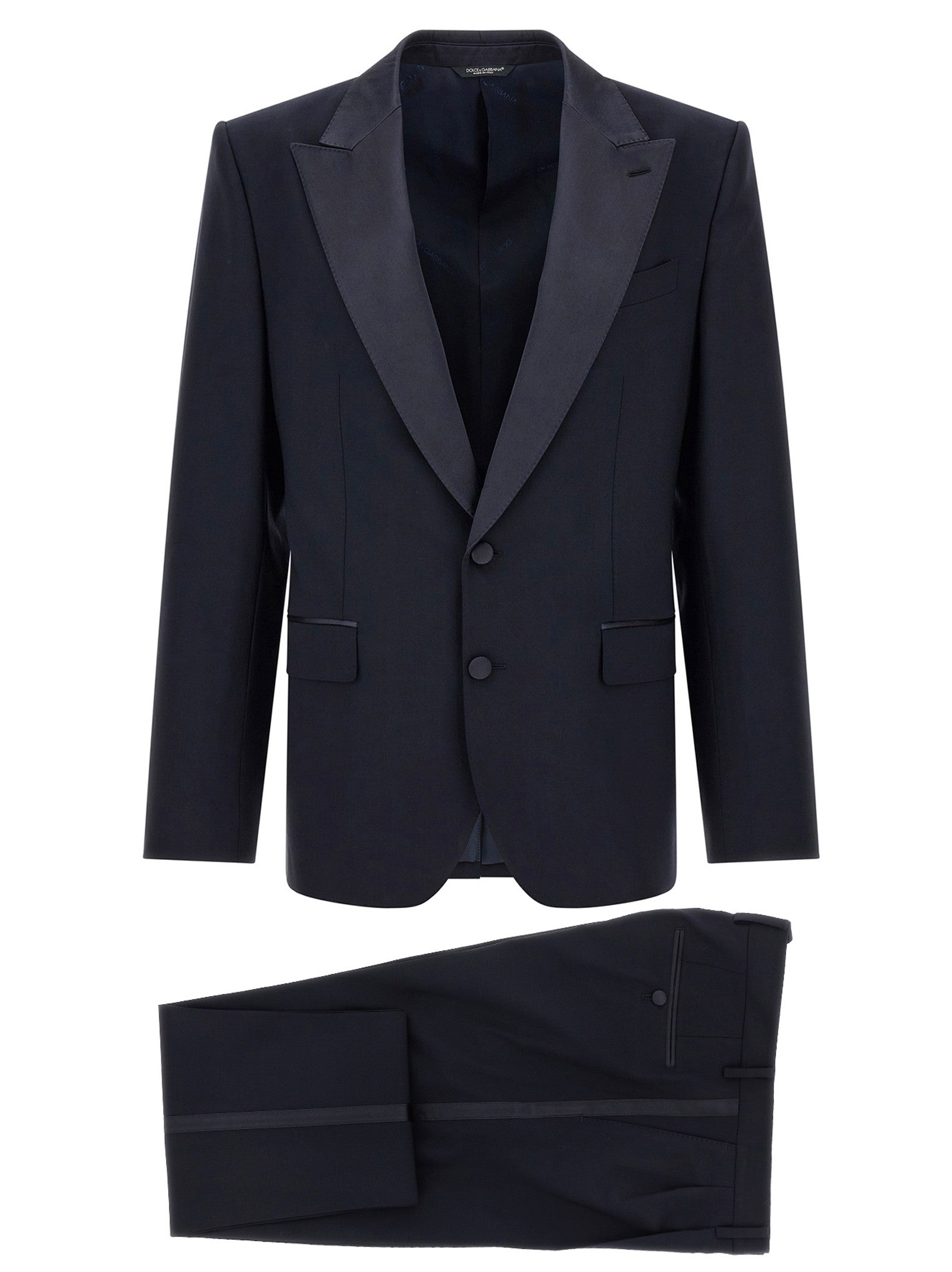 Dolce &amp; Gabbana Sicilia Light Tuxedo Dress Blue
