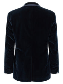 Dolce&amp;Gabbana Sicilia Tuxedo Blazer Blue