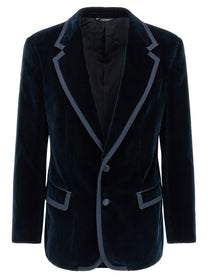 Dolce&amp;Gabbana Sicilia Tuxedo Blazer Blue