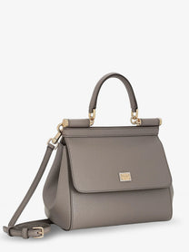 Dolce &amp; Gabbana Women's Sicily Medium Leather Crossbody Bag Grey