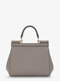 Dolce &amp; Gabbana Women's Sicily Medium Leather Crossbody Bag Grey
