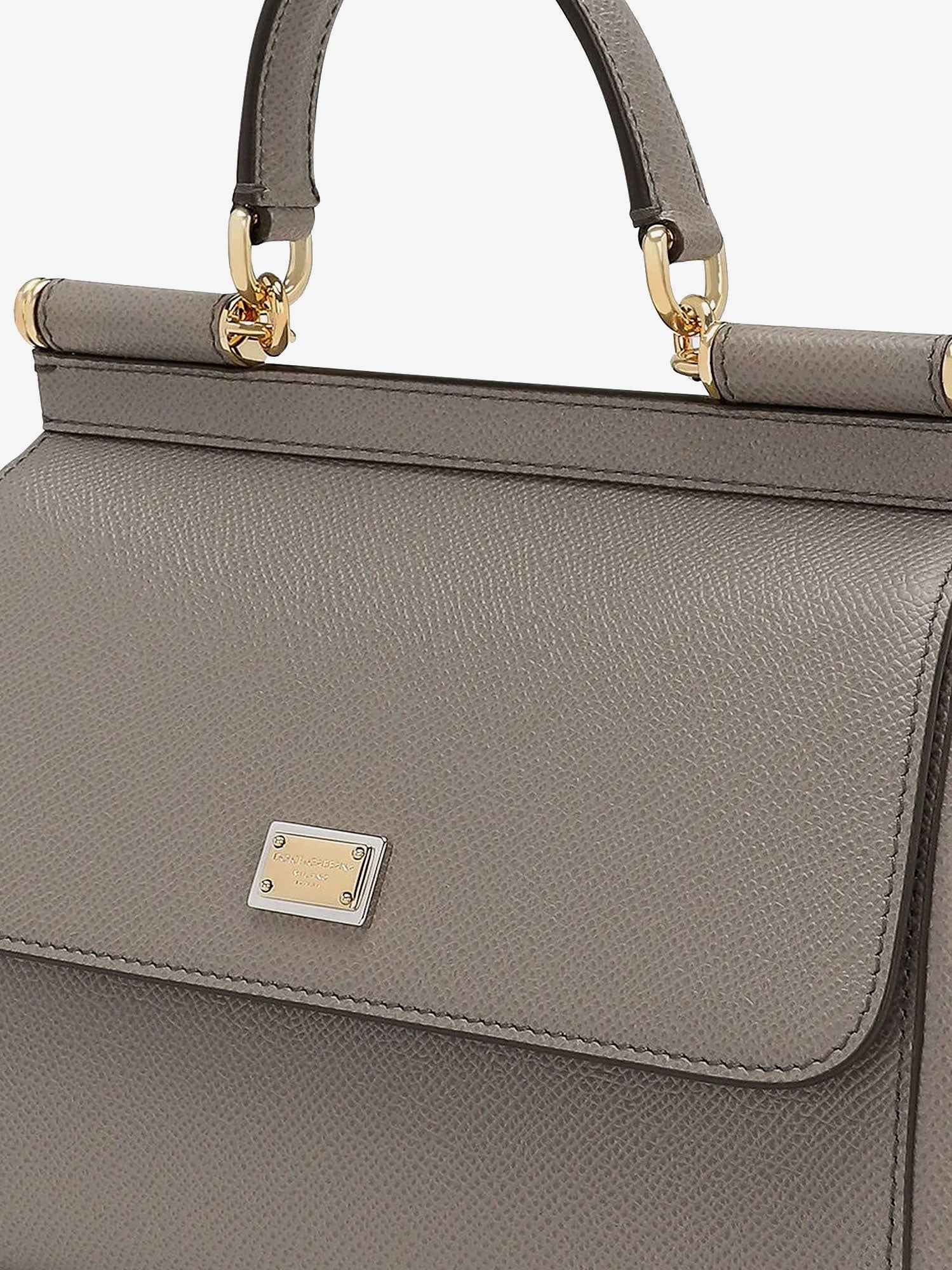 Dolce &amp; Gabbana Women's Sicily Medium Leather Crossbody Bag Grey