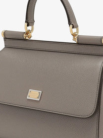 Dolce &amp; Gabbana Women's Sicily Medium Leather Crossbody Bag Grey