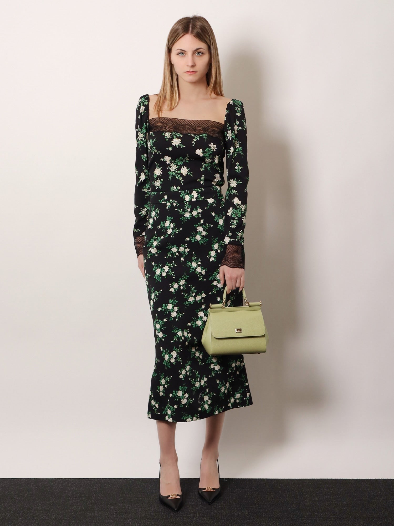 Dolce &amp; Gabbana Women's Sicily Medium Leather Crossbody Bag SALVIA