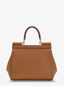 Dolce &amp; Gabbana Women's Sicily Medium Leather Shoulder Bag Beige, view 2