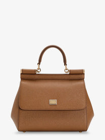 Dolce &amp; Gabbana Women's Sicily Medium Leather Shoulder Bag Beige